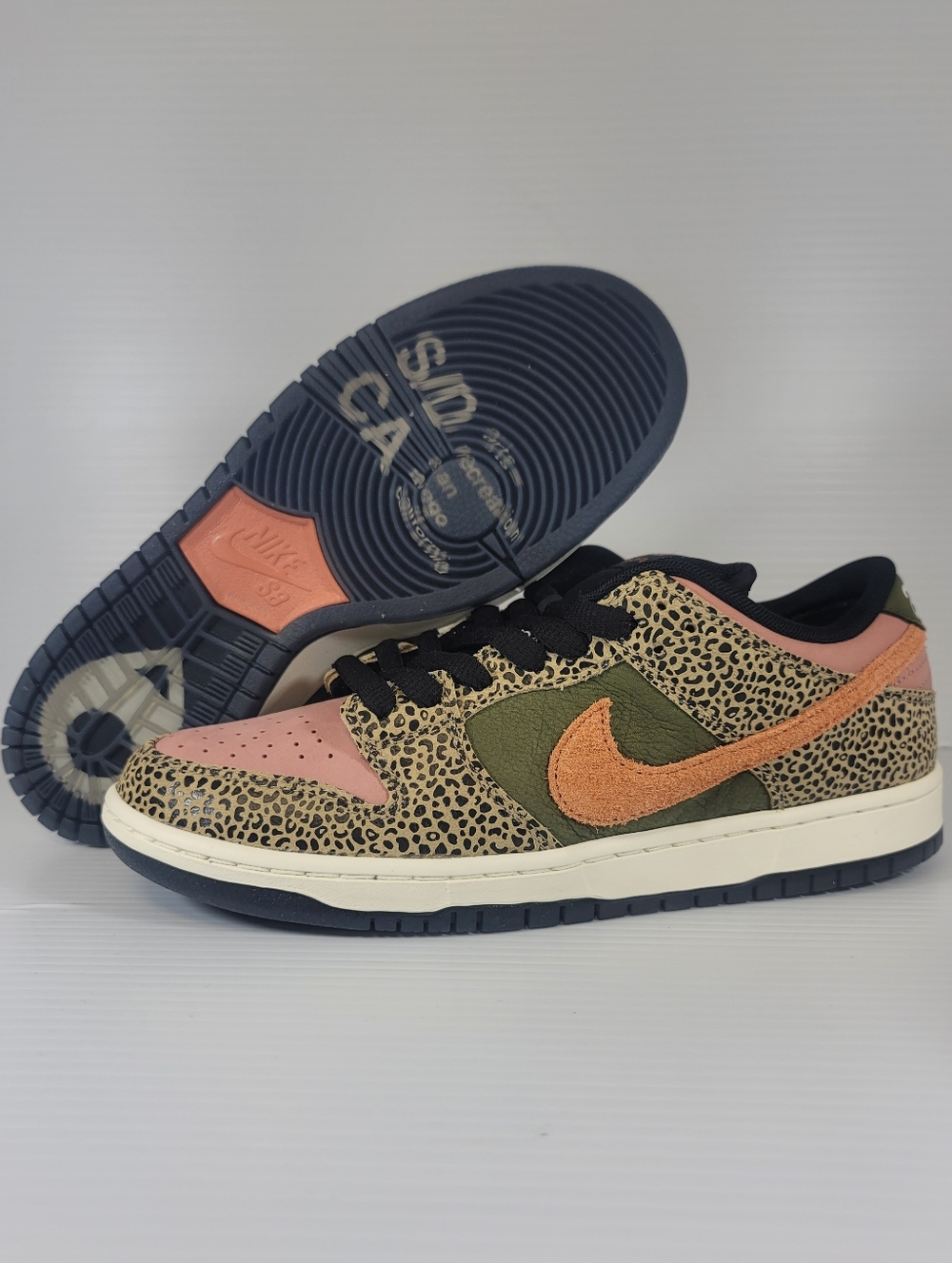 Mens Size Nike Arts-Rec x Dunk SB Low IH3211-200 Shoes Sneakers Leopard Print